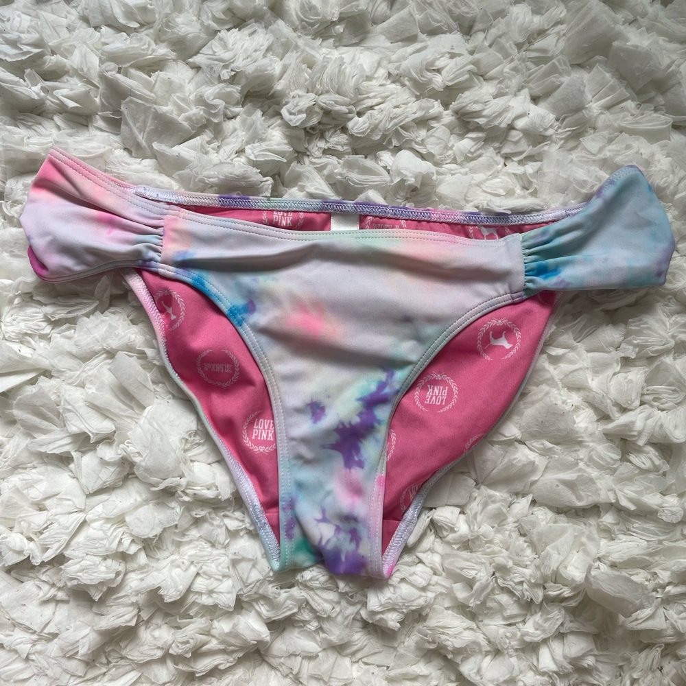 PINK tie dye swim bottoms